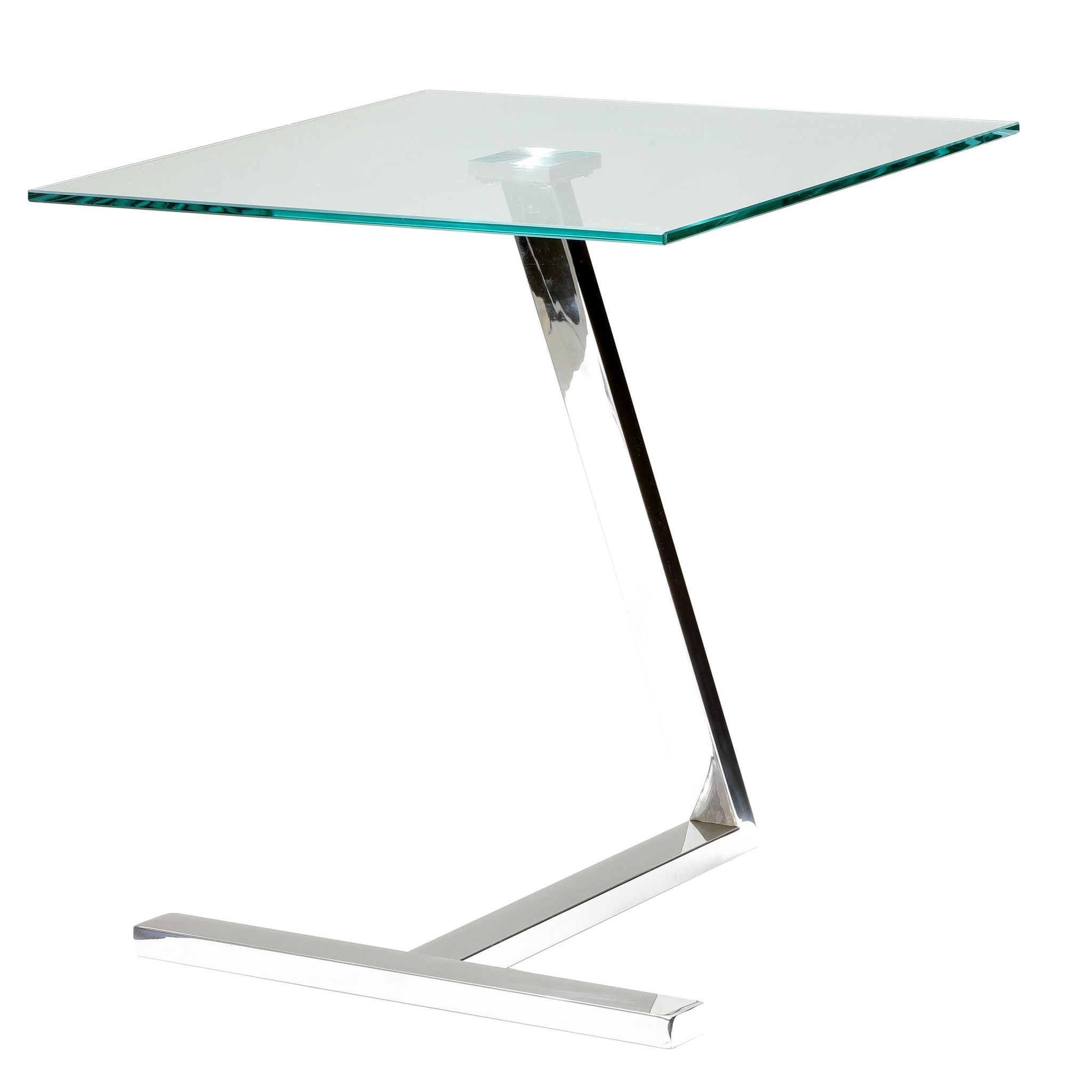 Zee Square Glass End Table, 18x18x20