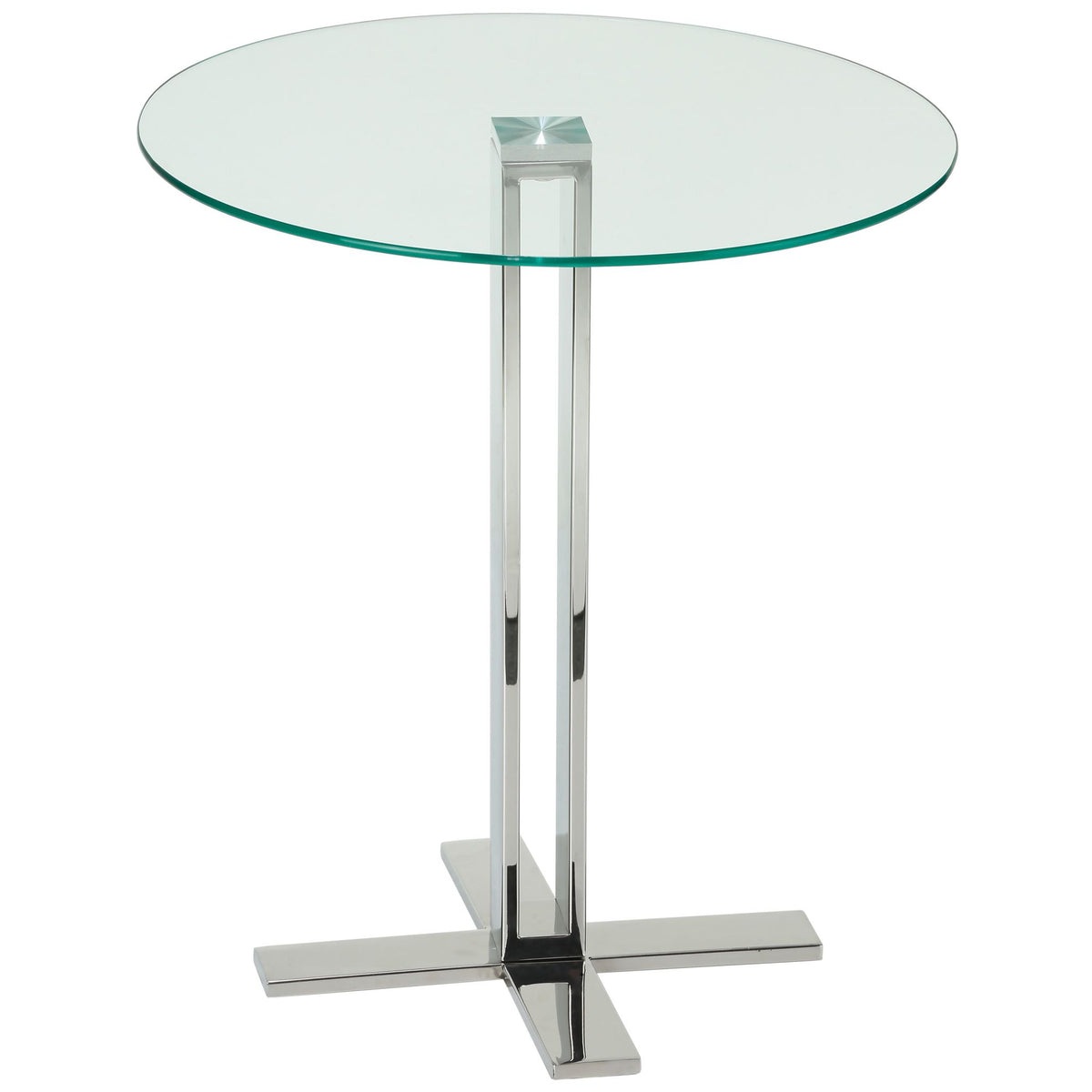 Solen Round Glass End Table