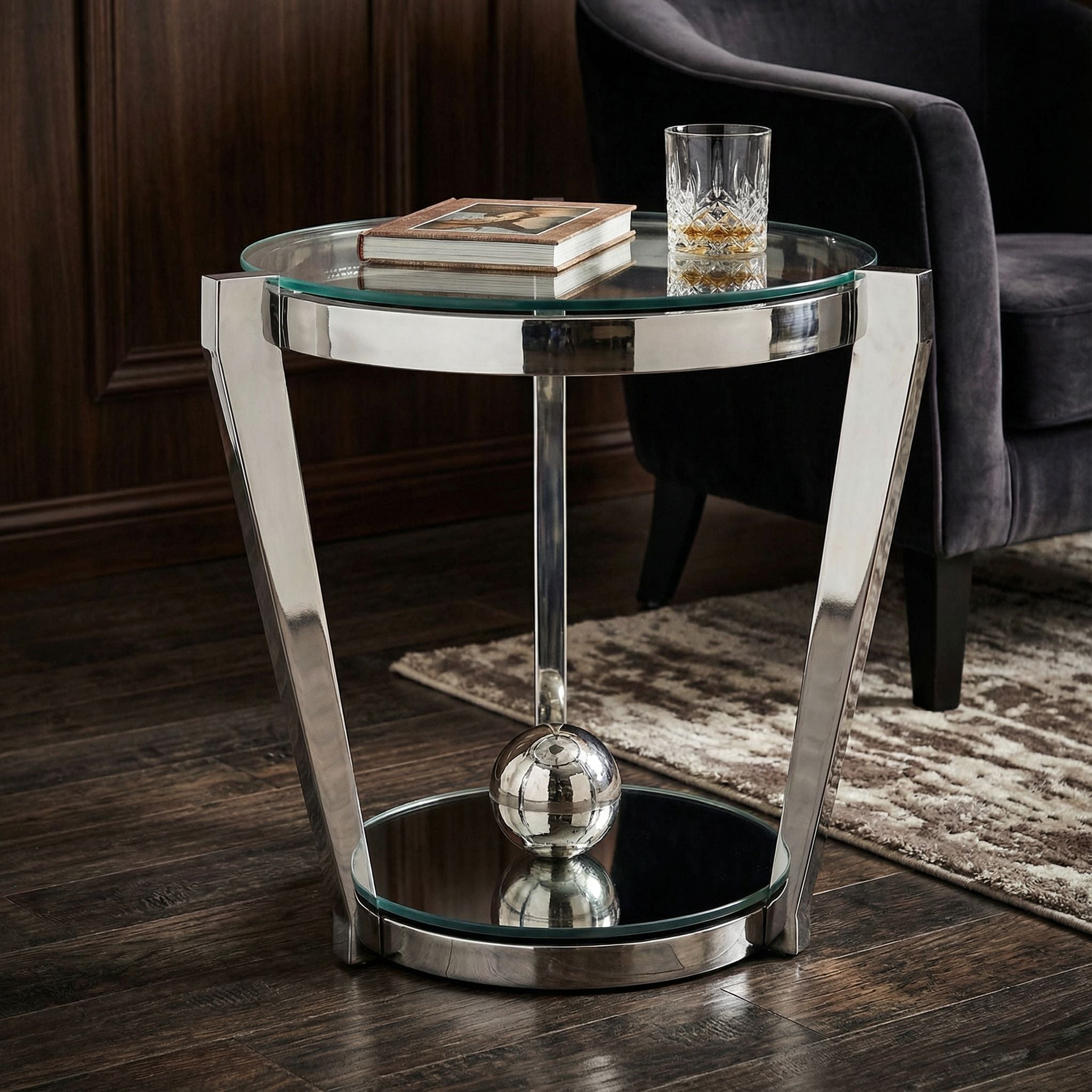 Cortesi Home Simba Double Shelf End Table, 20"