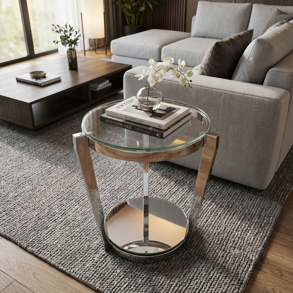 Cortesi Home Simba Double Shelf End Table, 20"