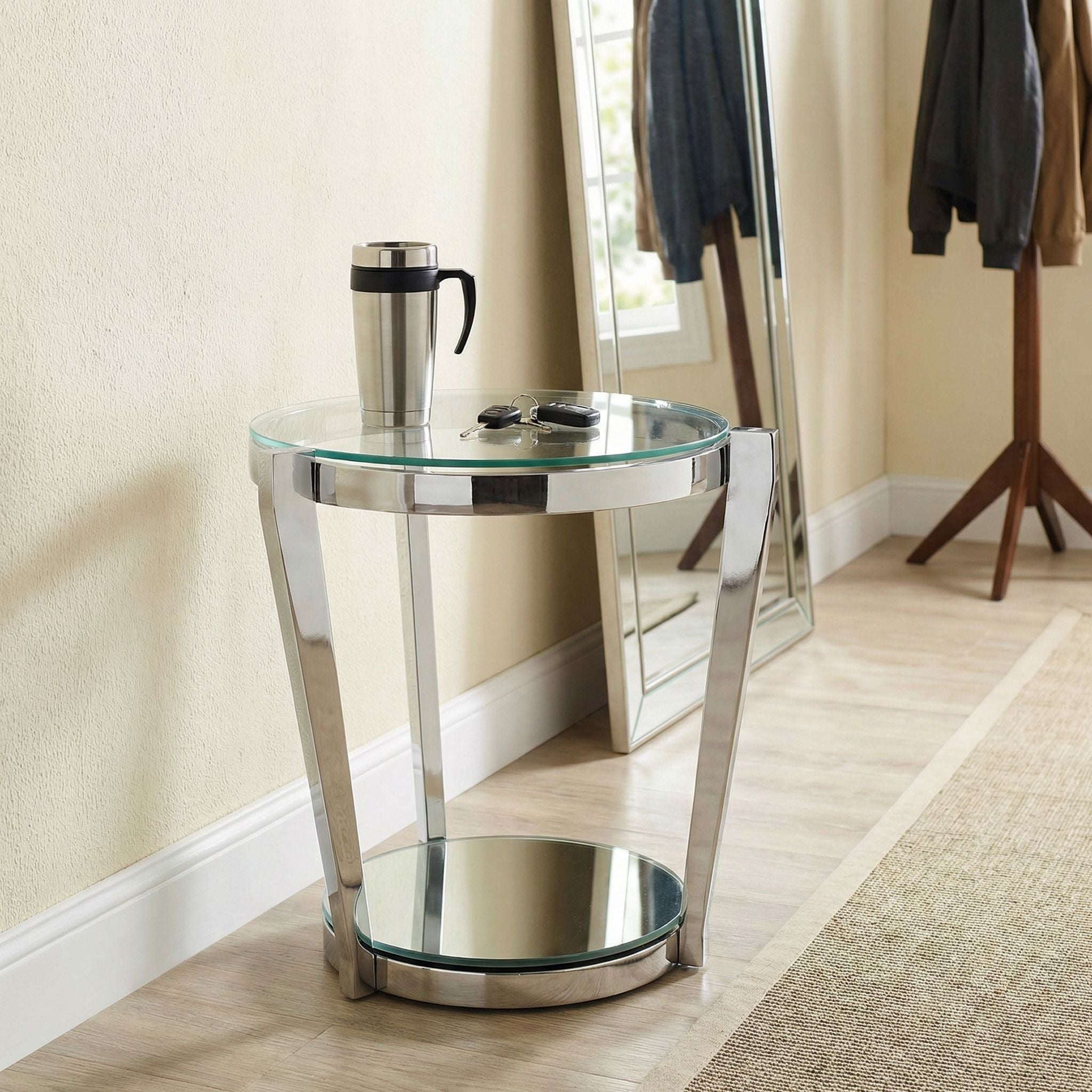 Cortesi Home Simba Double Shelf End Table, 20"
