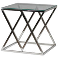 Gwen Contemporary Glass End Table