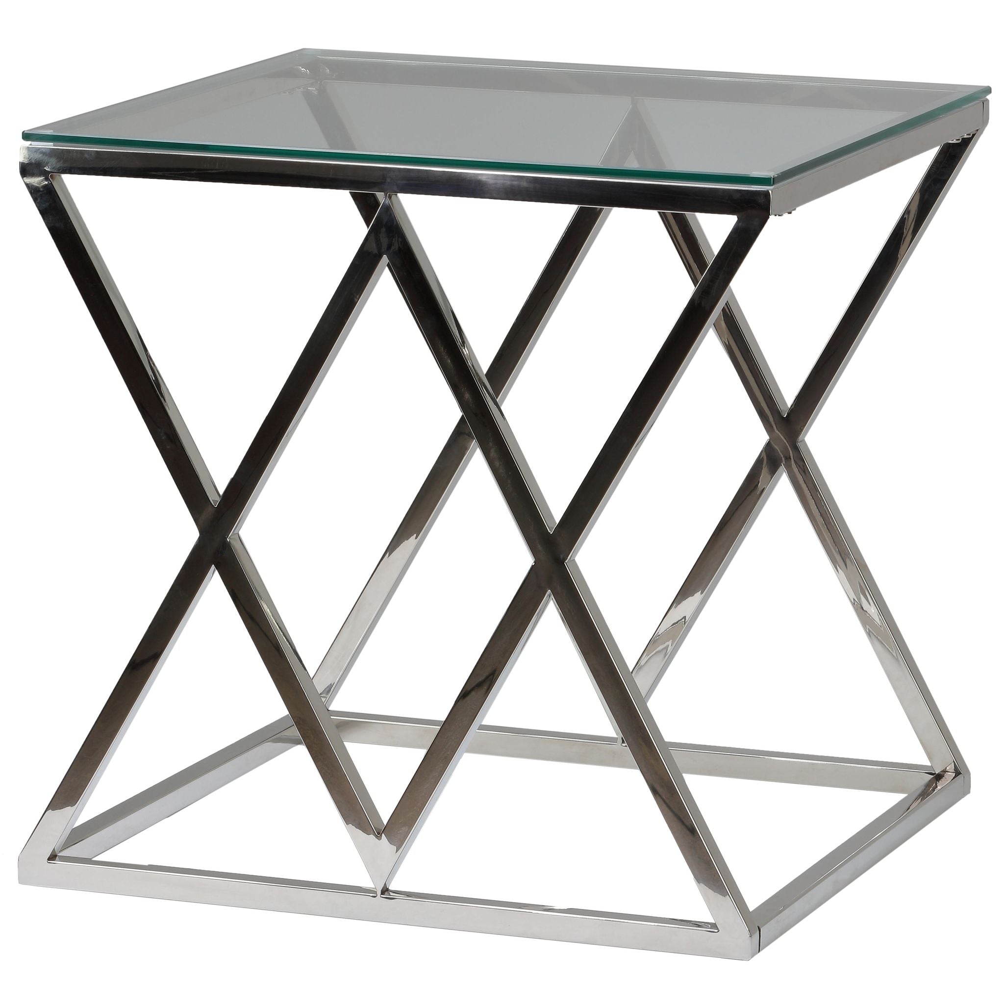 Gwen Contemporary Glass End Table