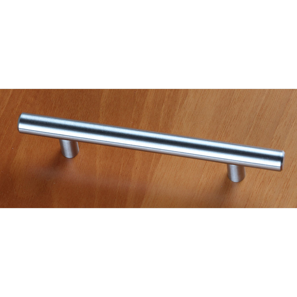 Cortesi Home Stockholm Contemporary T Bar Cabinet Pulls Kitchen Door Handles, 6 Inch (120mm) Length in Brushed Aluminum, 10 Pack