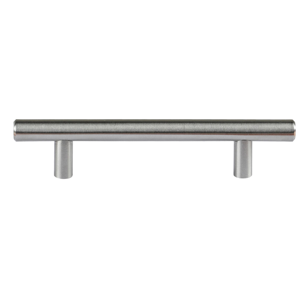Cortesi Home Stockholm Contemporary T Bar Cabinet Pulls Kitchen Door Handles, 6 Inch (120mm) Length in Brushed Aluminum, 10 Pack