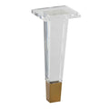 Cortesi Home Universal Acrylic Leg with Brass (Set of 4), 9"
