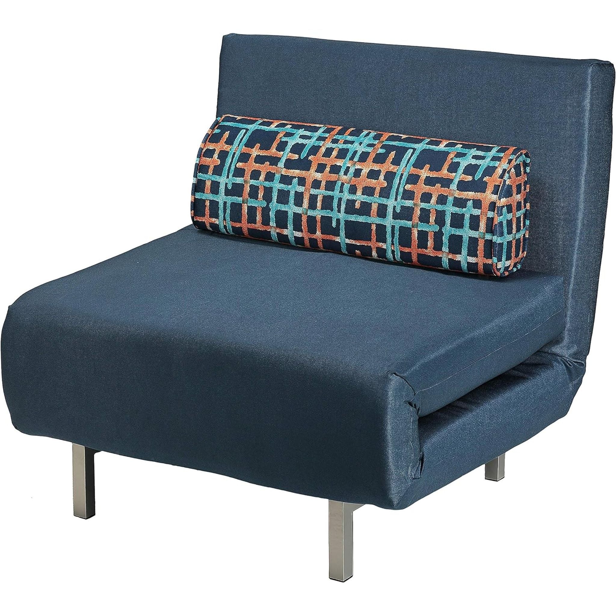 Savion Navy Convertible Accent Chair Bed