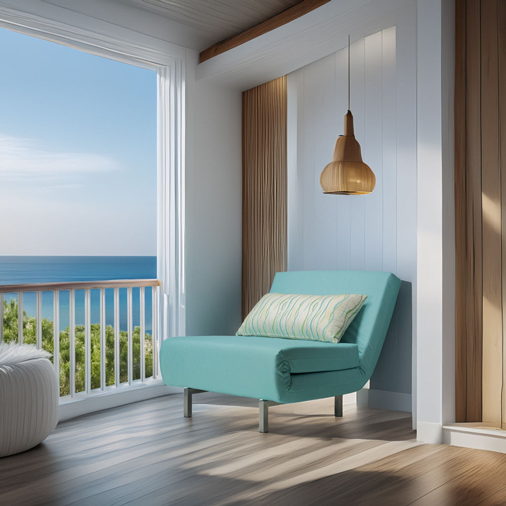 Savion Aqua Convertible Accent Chair Bed