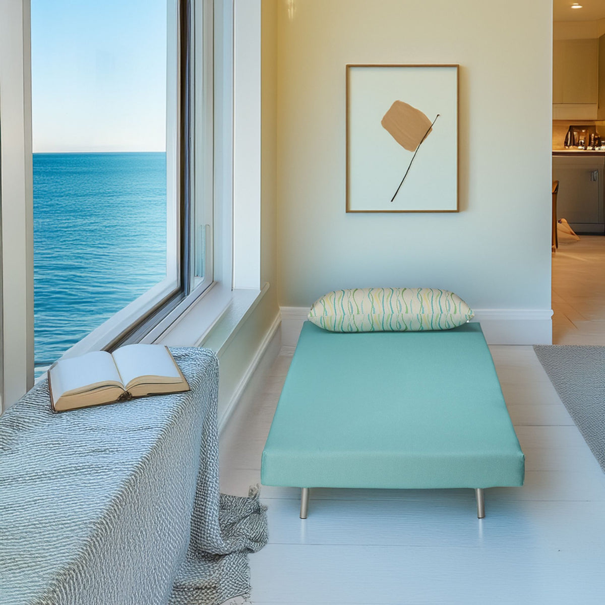 Savion Aqua Convertible Accent Chair Bed