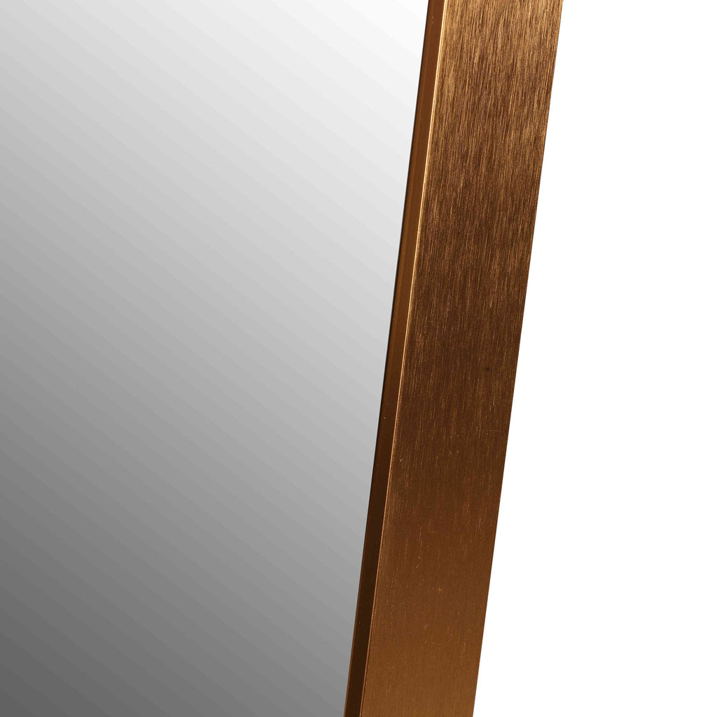 Ellen Rectangular Mirror with Rounded Corners, Gold, 22x30