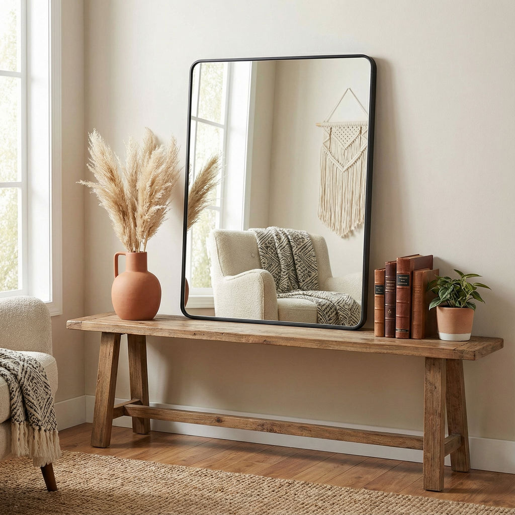 Elllen Mirror with Black Metal Frame 22"x30"