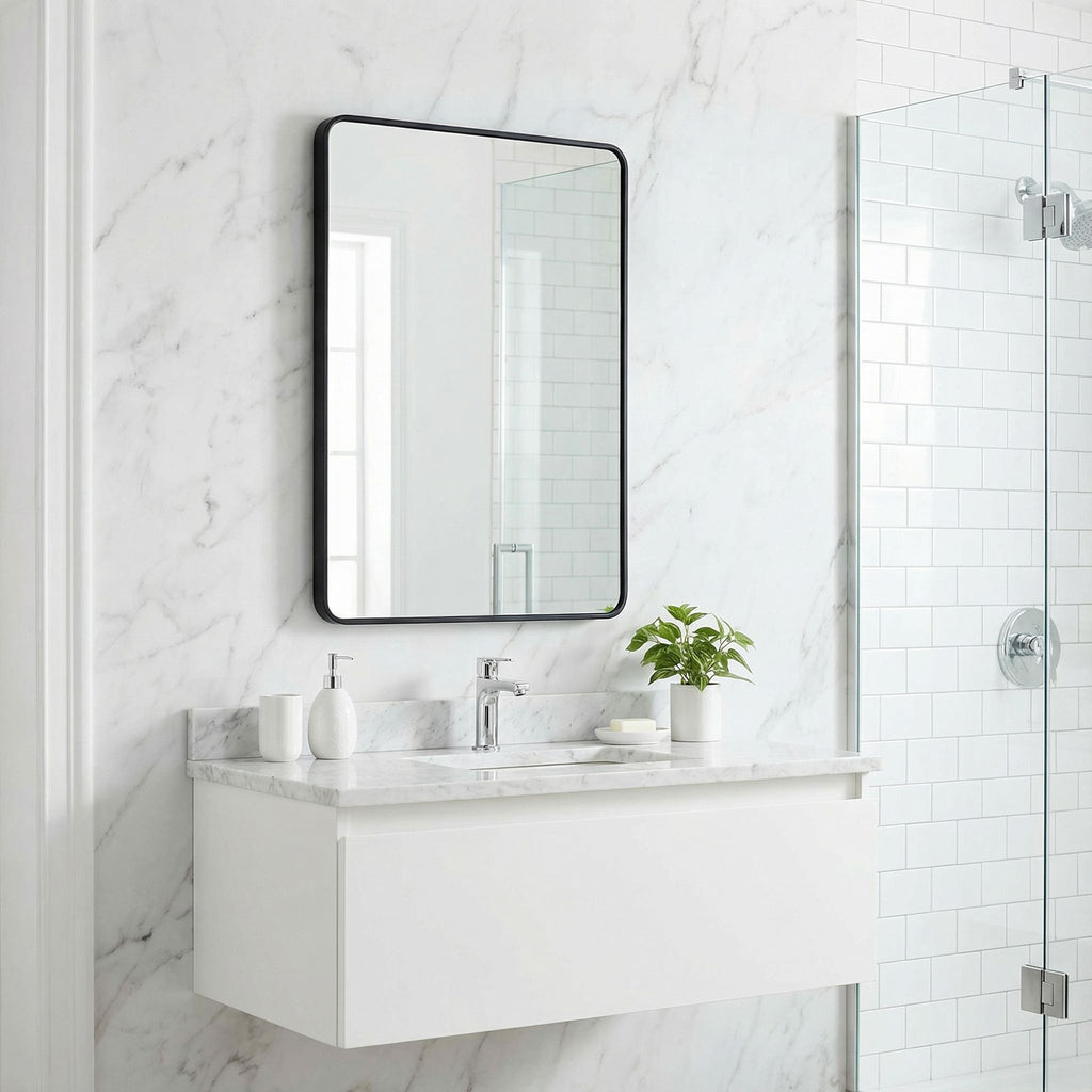 Elllen Mirror with Black Metal Frame 22"x30"