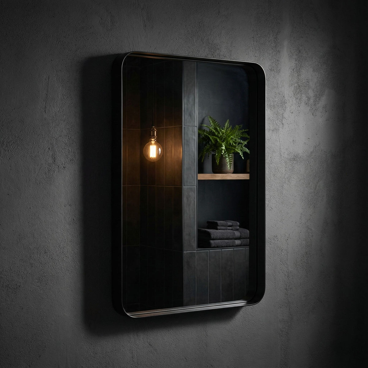 Elllen Mirror with Black Metal Frame 22"x30"