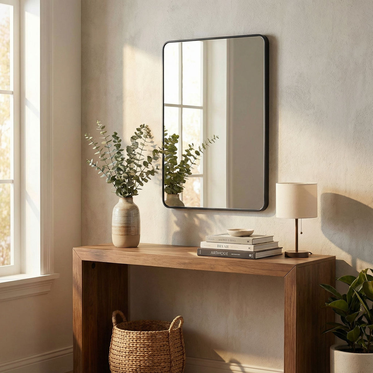Elllen Mirror with Black Metal Frame 22"x30"