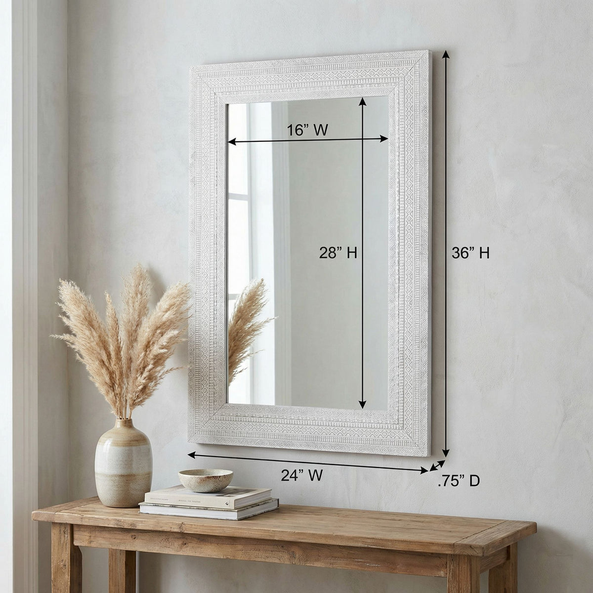 Maison Mirror Grey 24x36