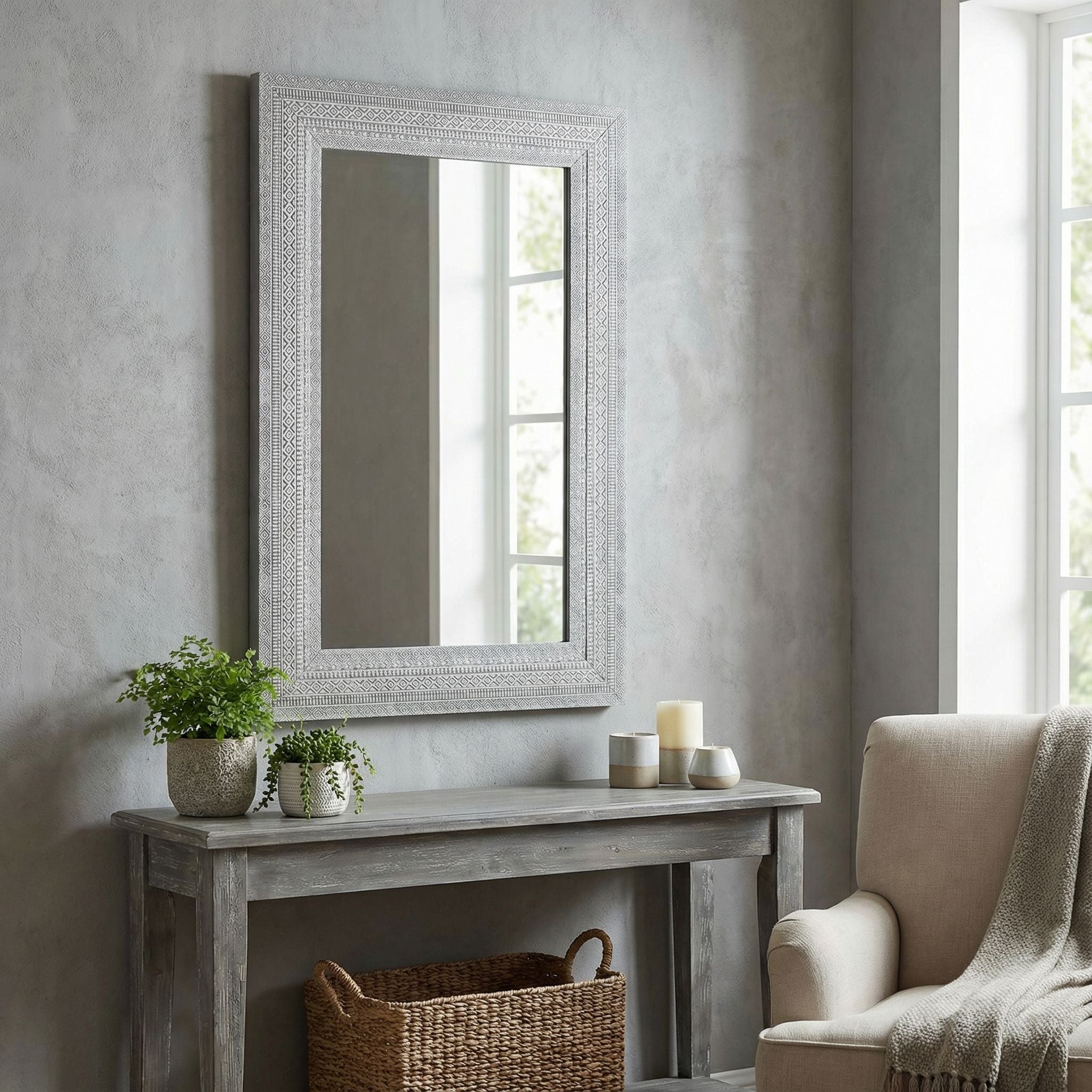 Maison Mirror Grey 24x36