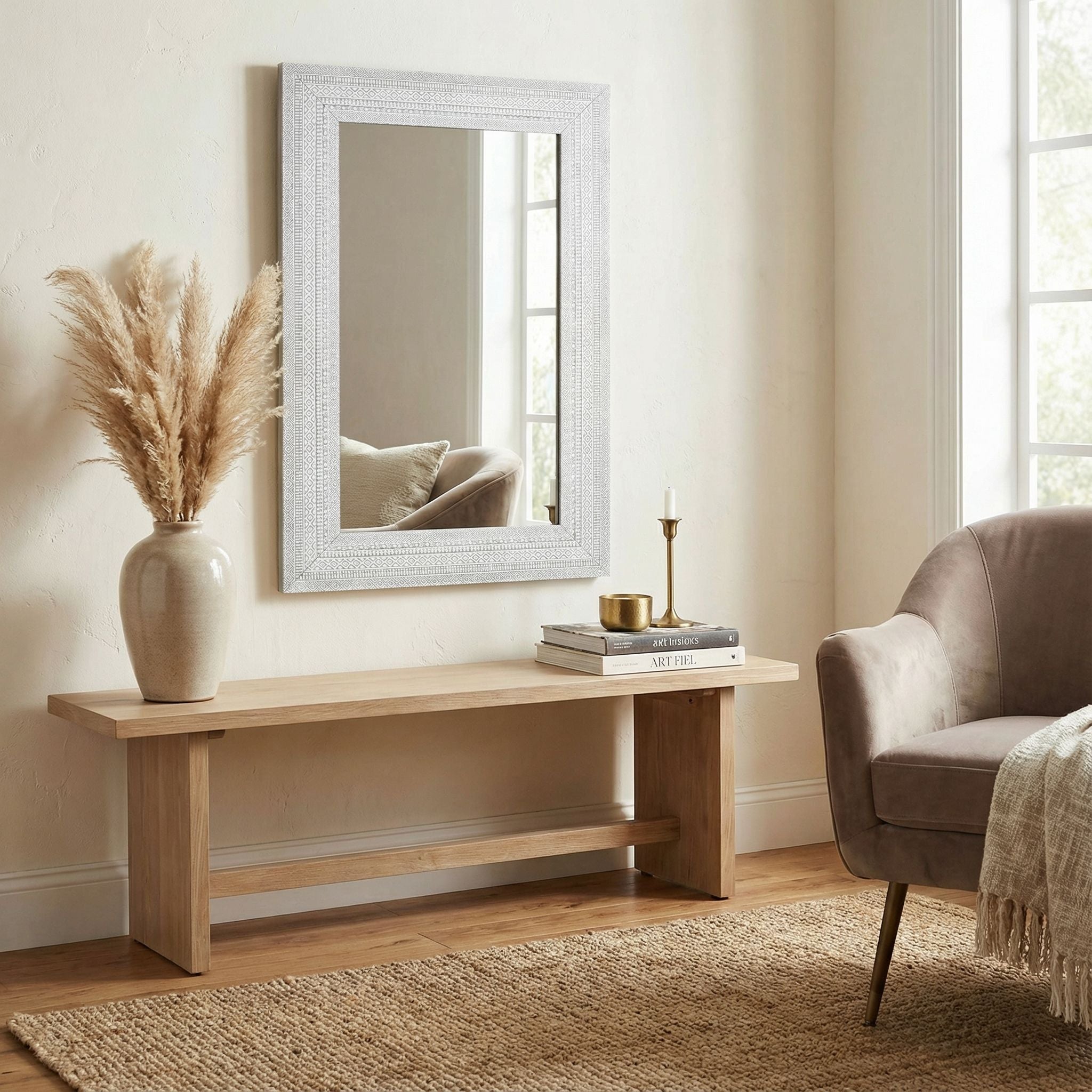 Maison Mirror Grey 24x36