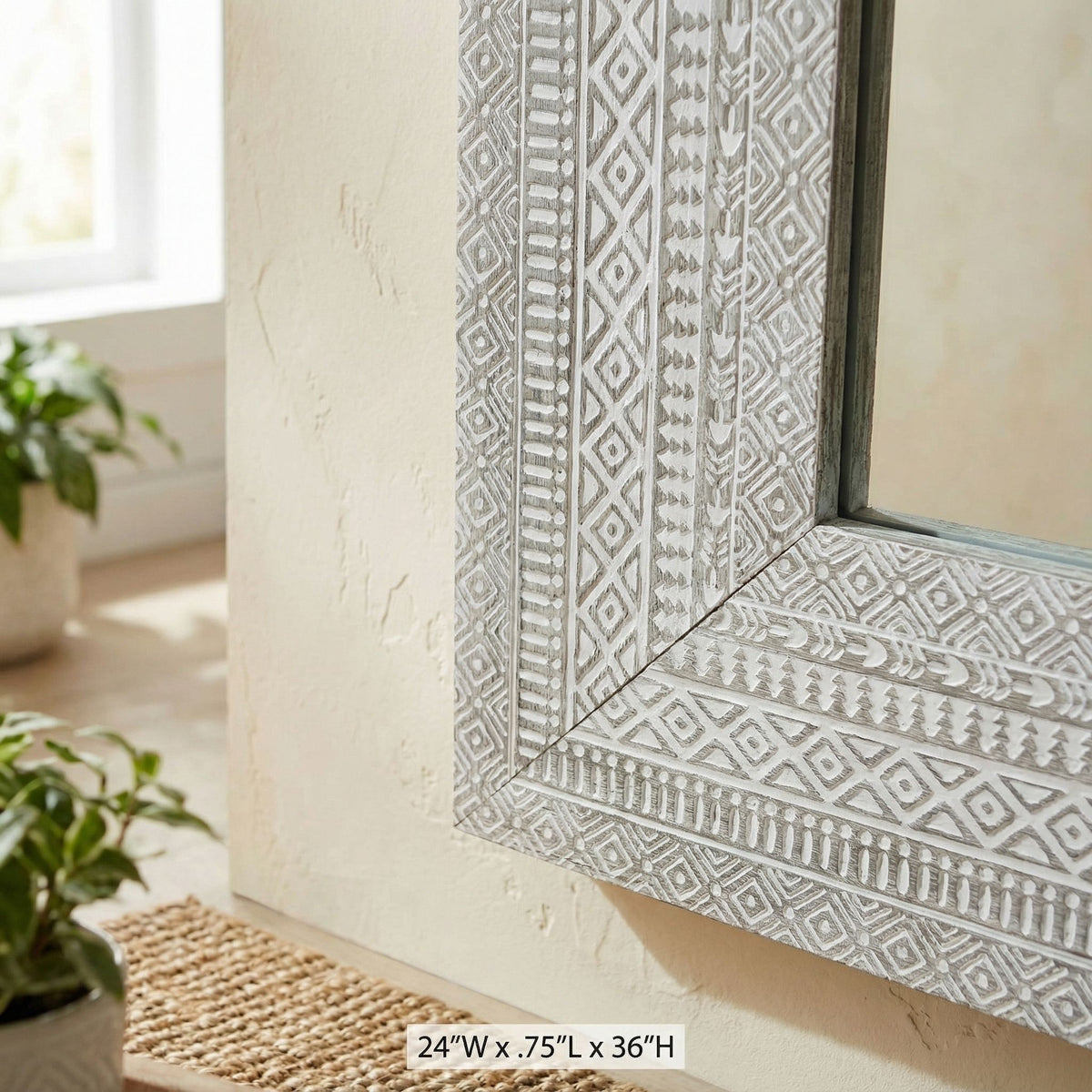 Maison Mirror Grey 24x36