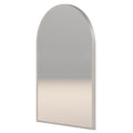 Lucy Arched Mirror with Brushed Silver Aluminum Frame, 20x30