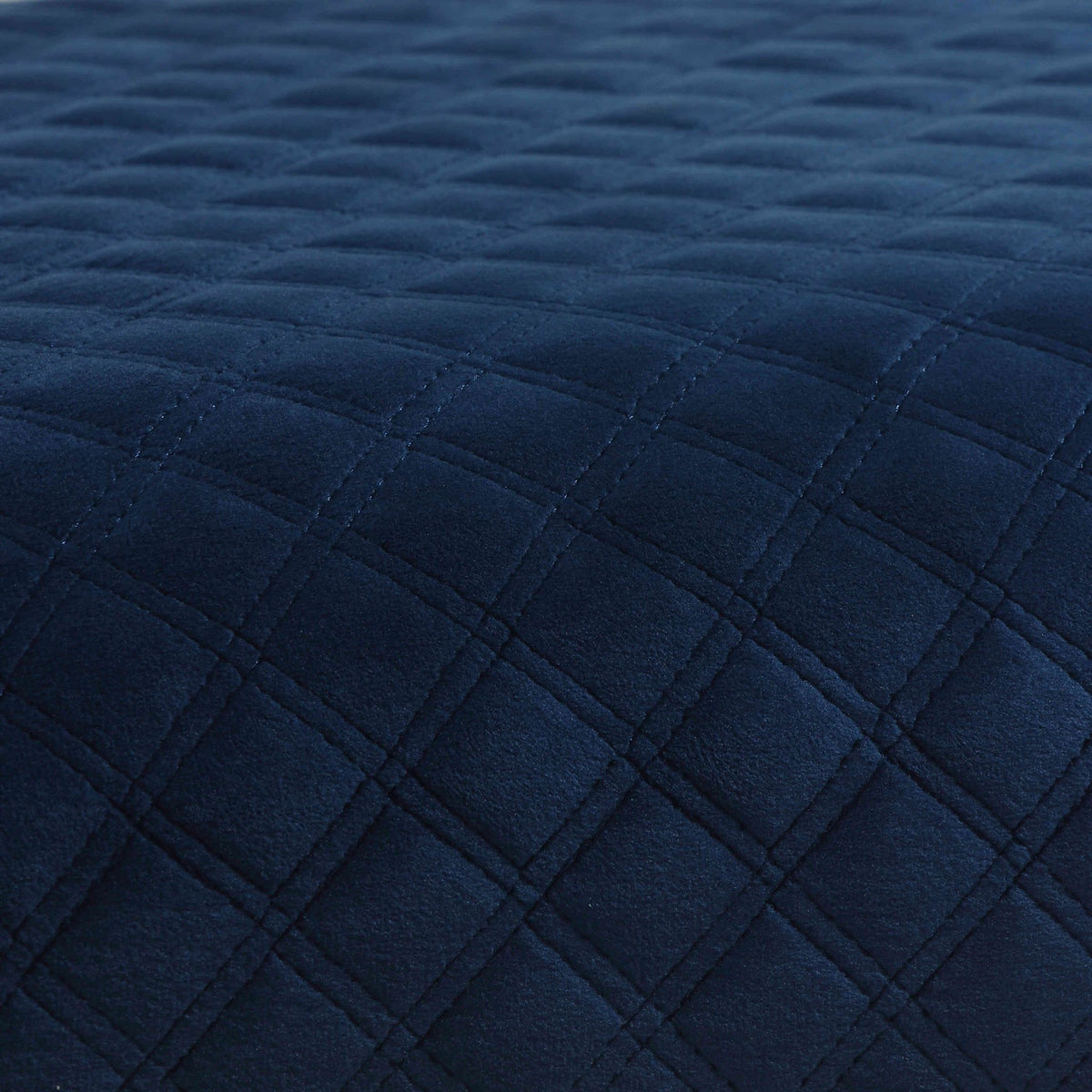 Danica Bench Ottoman, Navy Blue and Gold