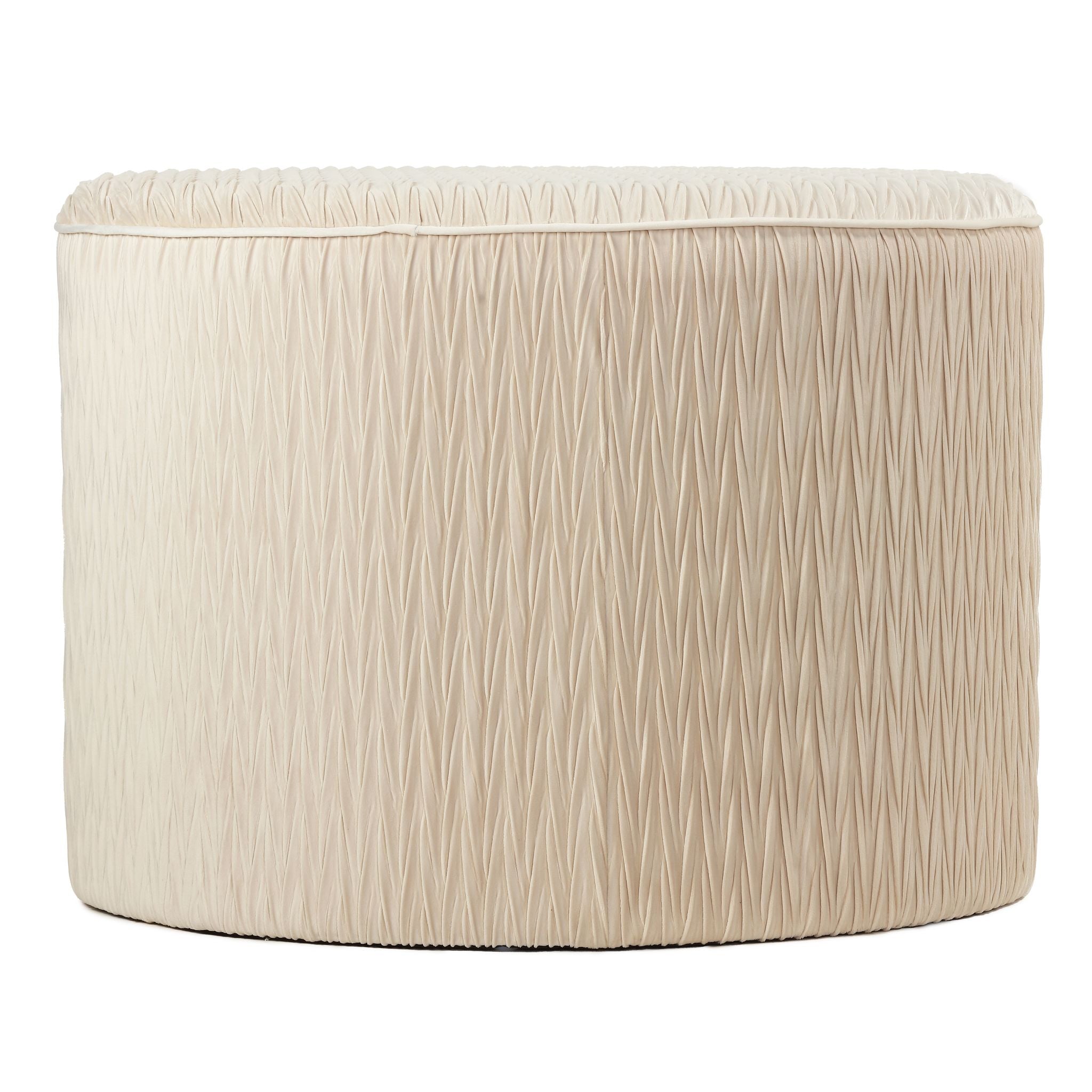Valde Round Ottoman in Beige