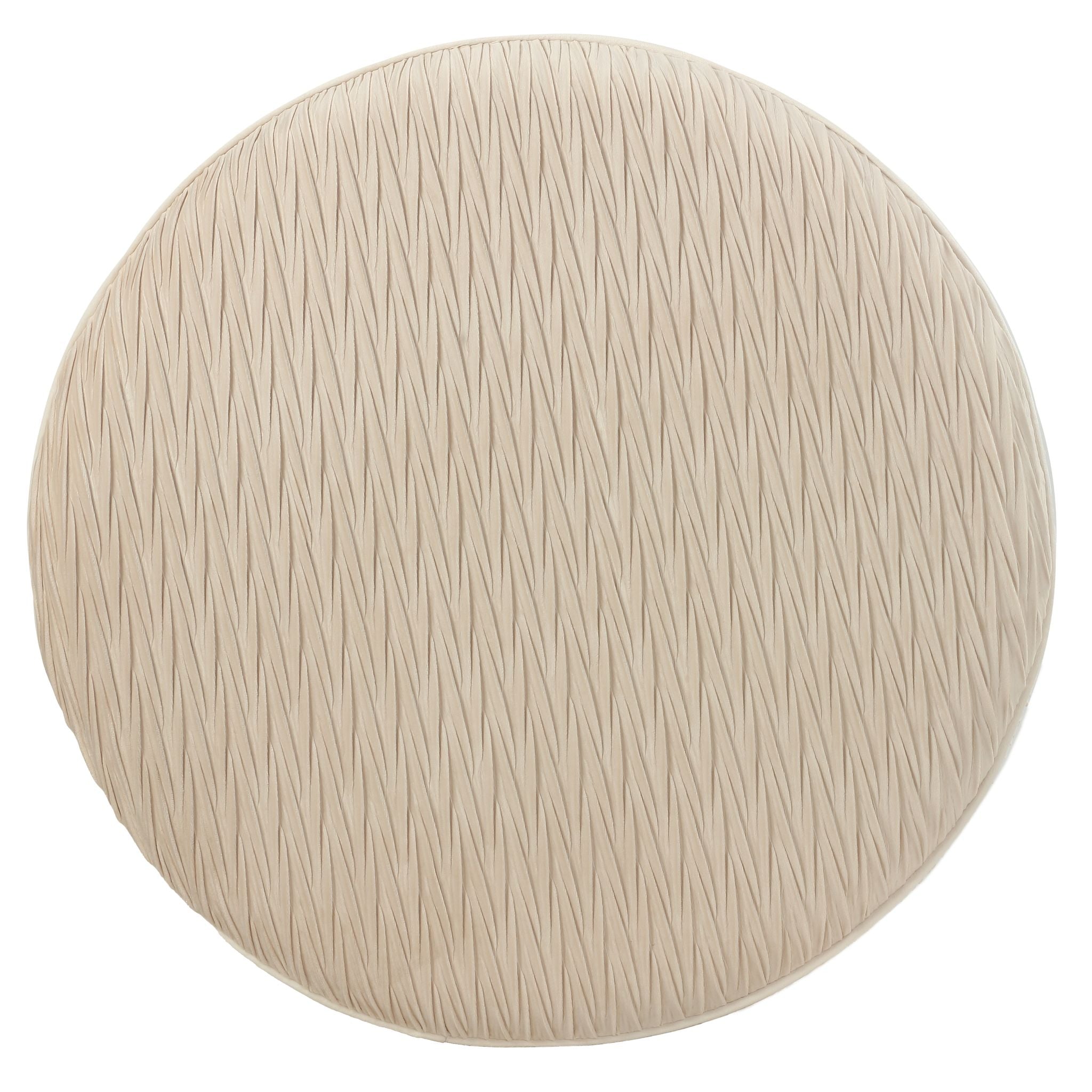 Valde Round Ottoman in Beige