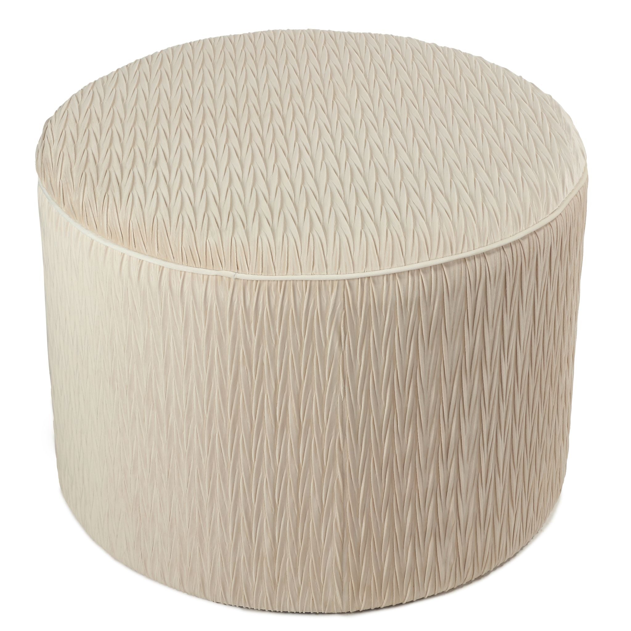 Valde Round Ottoman in Beige