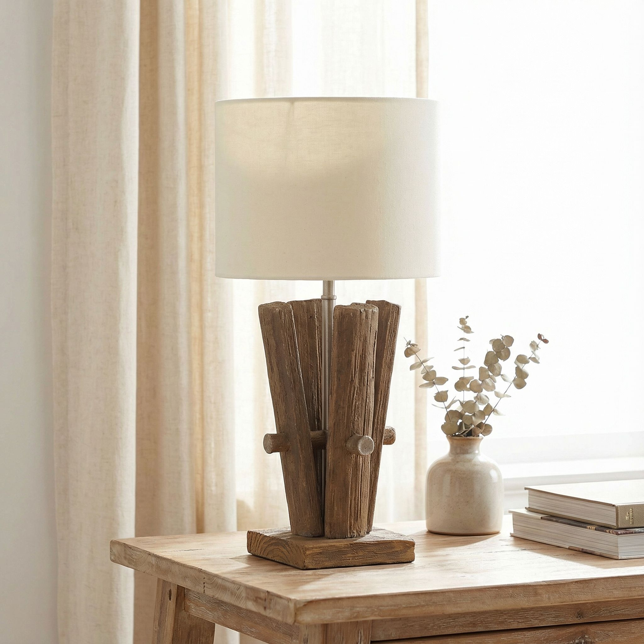 Yellowstone Table Lamp with a Cream Shade