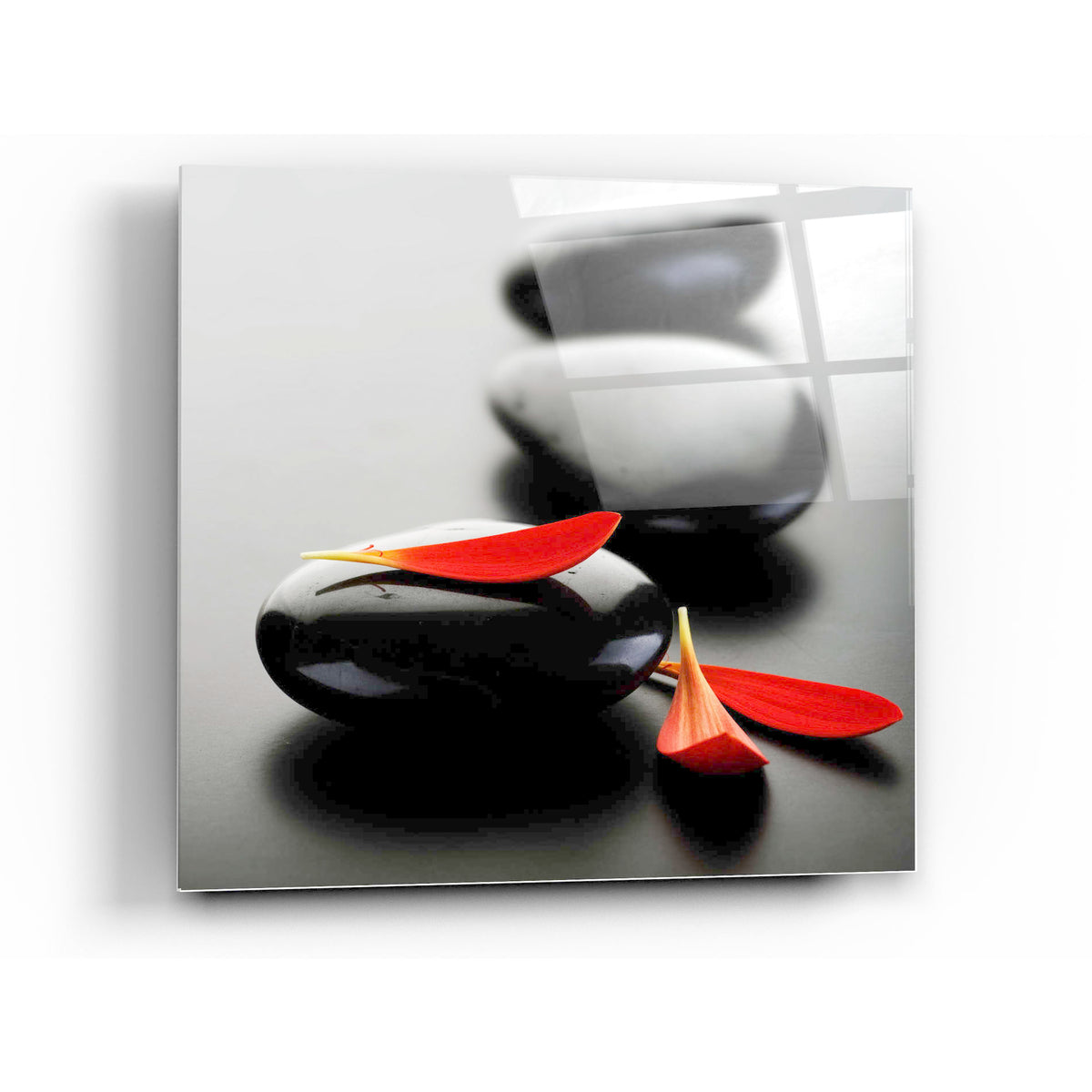 Cortesi Home Into The Zen Tempered Glass Wall Art, 12-Inch by 12-Inch