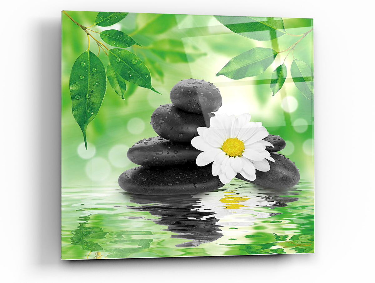 Peaceful Reflections II Tempered Glass Wall Art, 12" x 12"