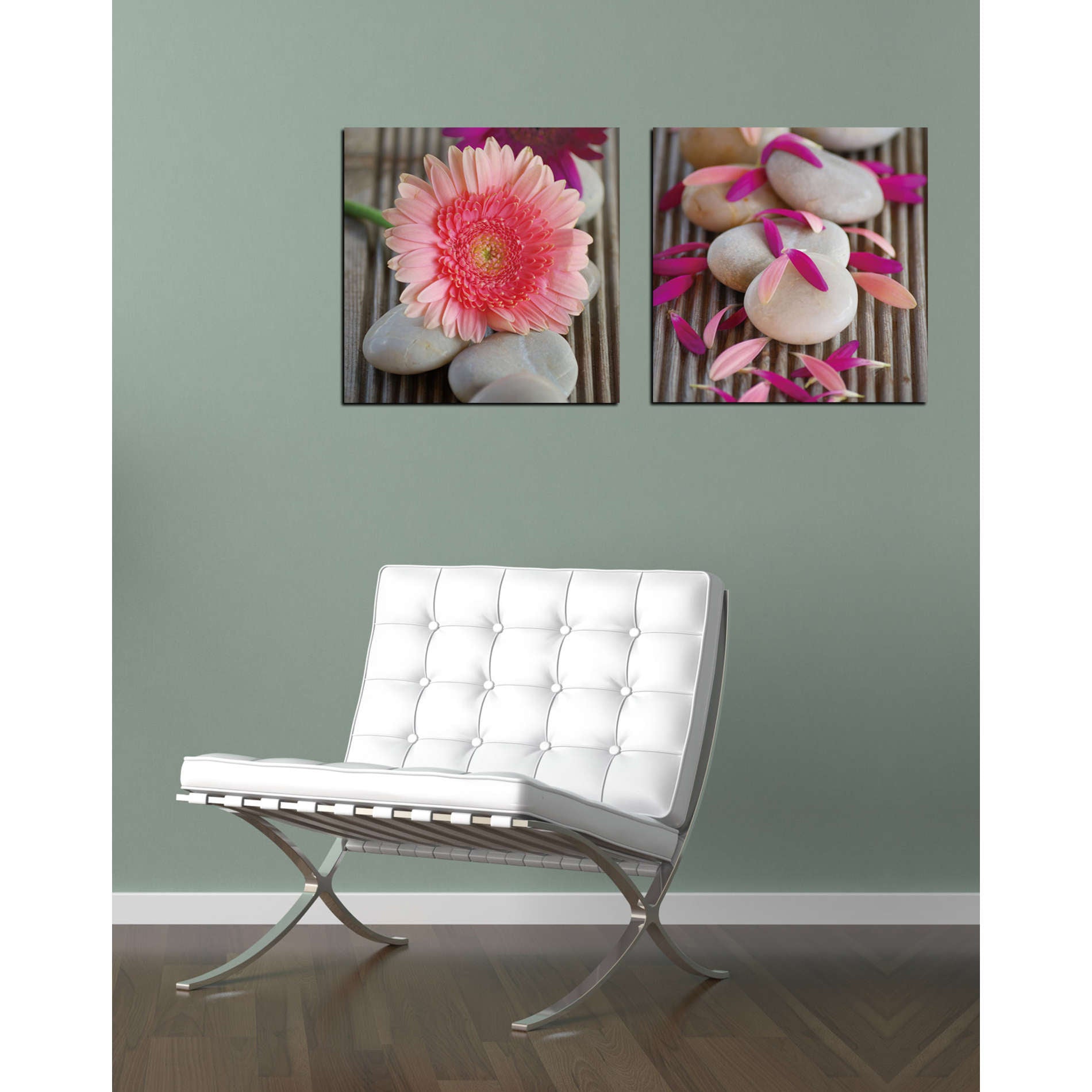 Beauty in Bloom Tempered Glass Wall Art, 12" x 12" (Matching set of 2)