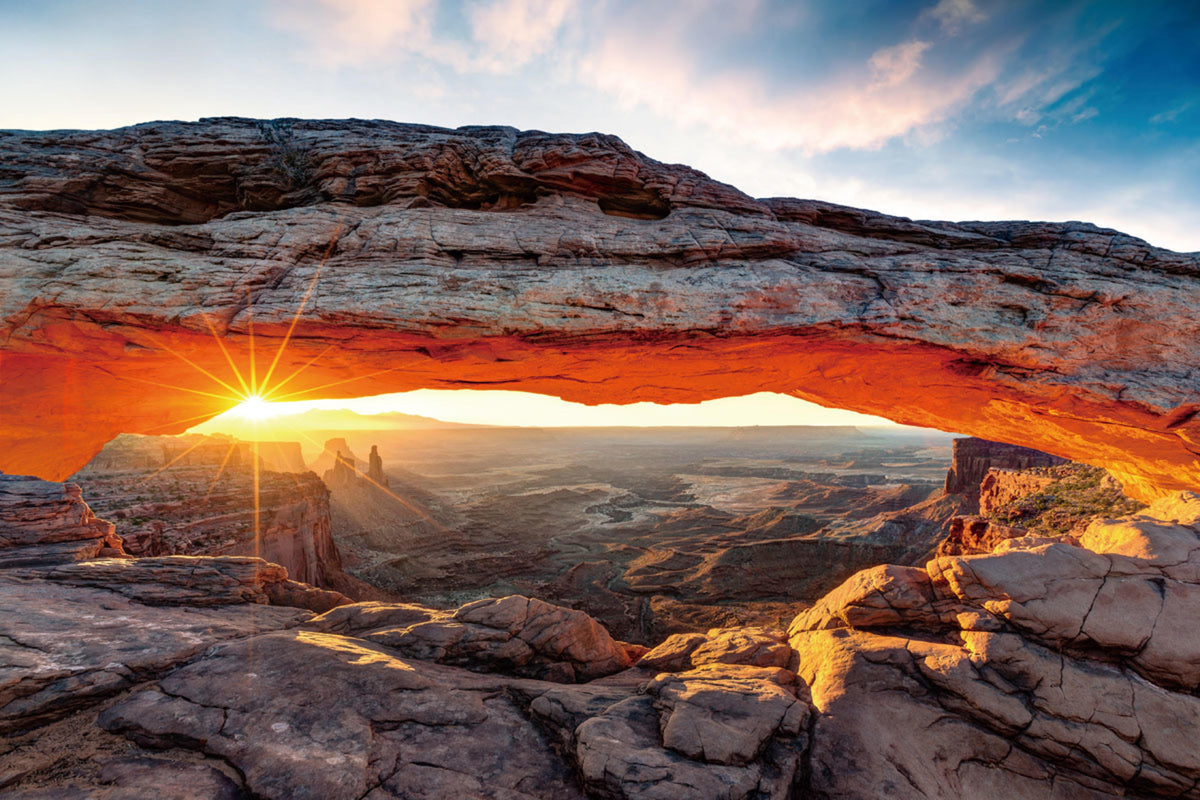 Sunset Canyon Tempered Glass Wall Art, 24" x 36"