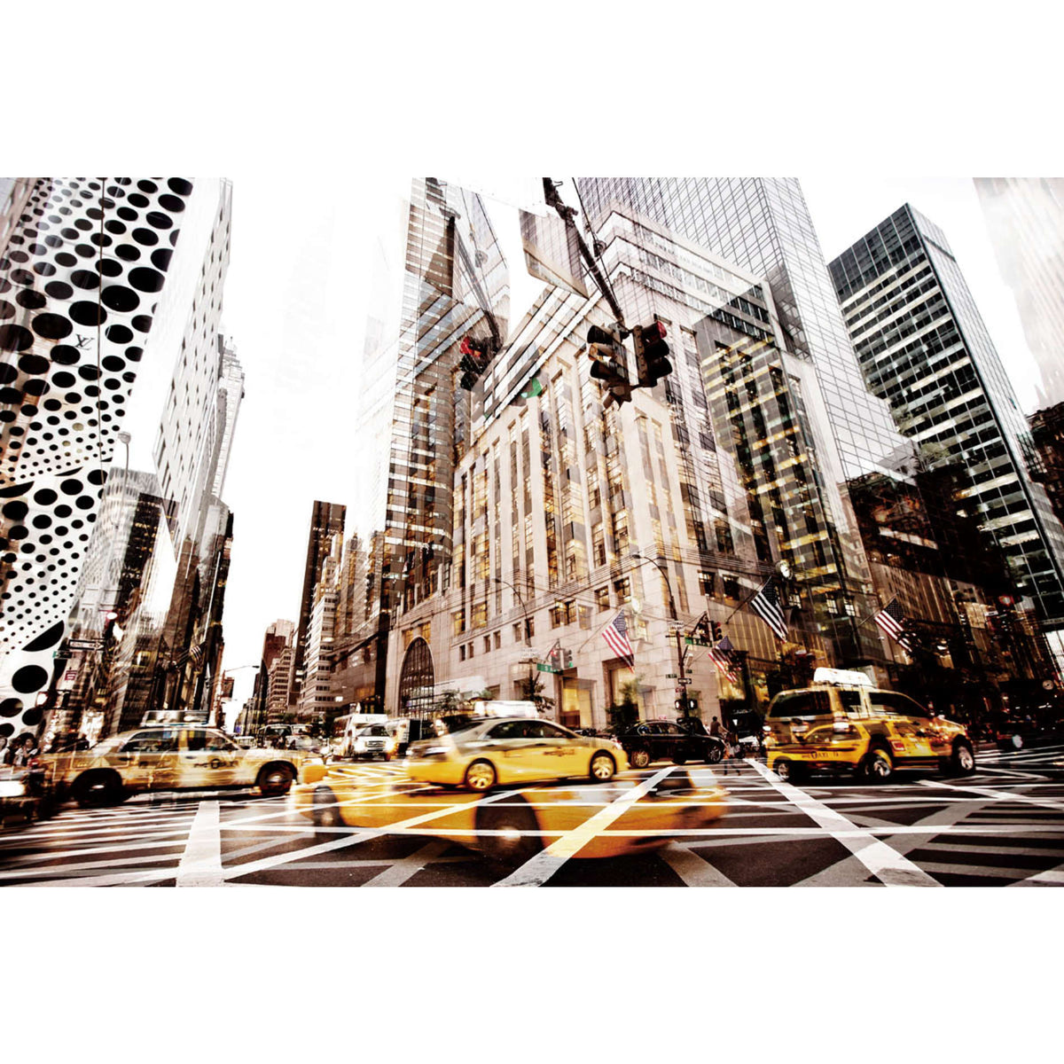 Urbanism Tempered Glass Wall Art, 24" x 36"