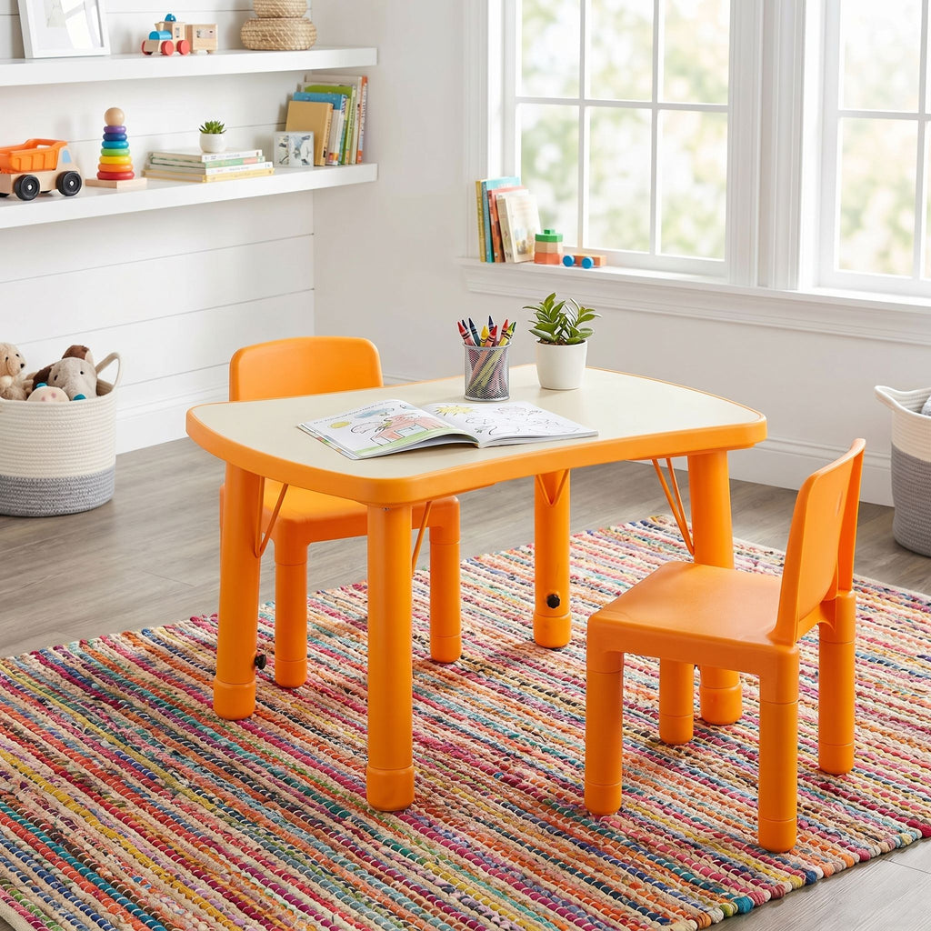 Cozy4Kids Adjustable Soap Shaped Plastic Activity Kids DeskTable, Orange