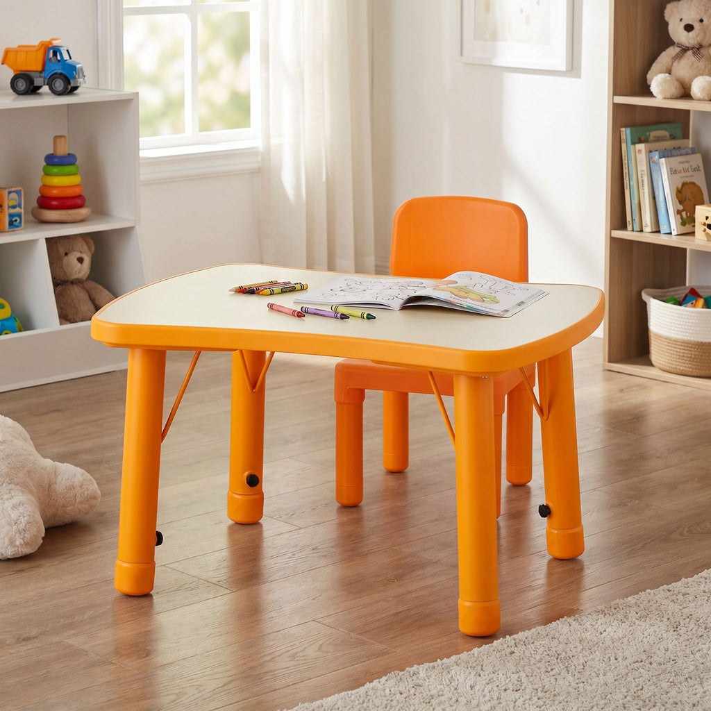 Cozy4Kids Adjustable Soap Shaped Plastic Activity Kids DeskTable, Orange