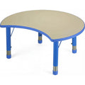 Adjustable Moon Shaped Plastic Activity Table with Dry Erase Top, Monster Blue