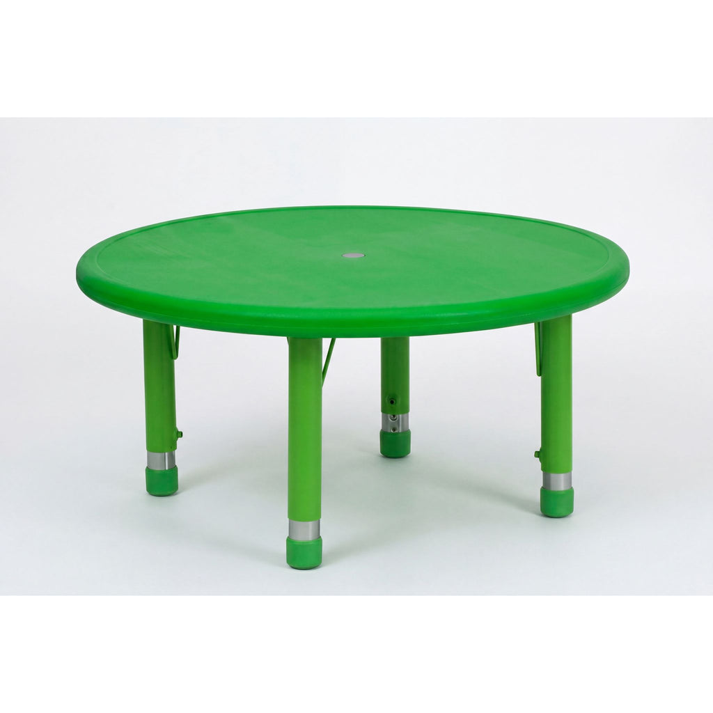 Cozy4Kids Adjustable Round Plastic Activity Table, Screaming Green
