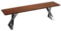 Cortesi Home Emperor Wood Dining Bench with Steel Base