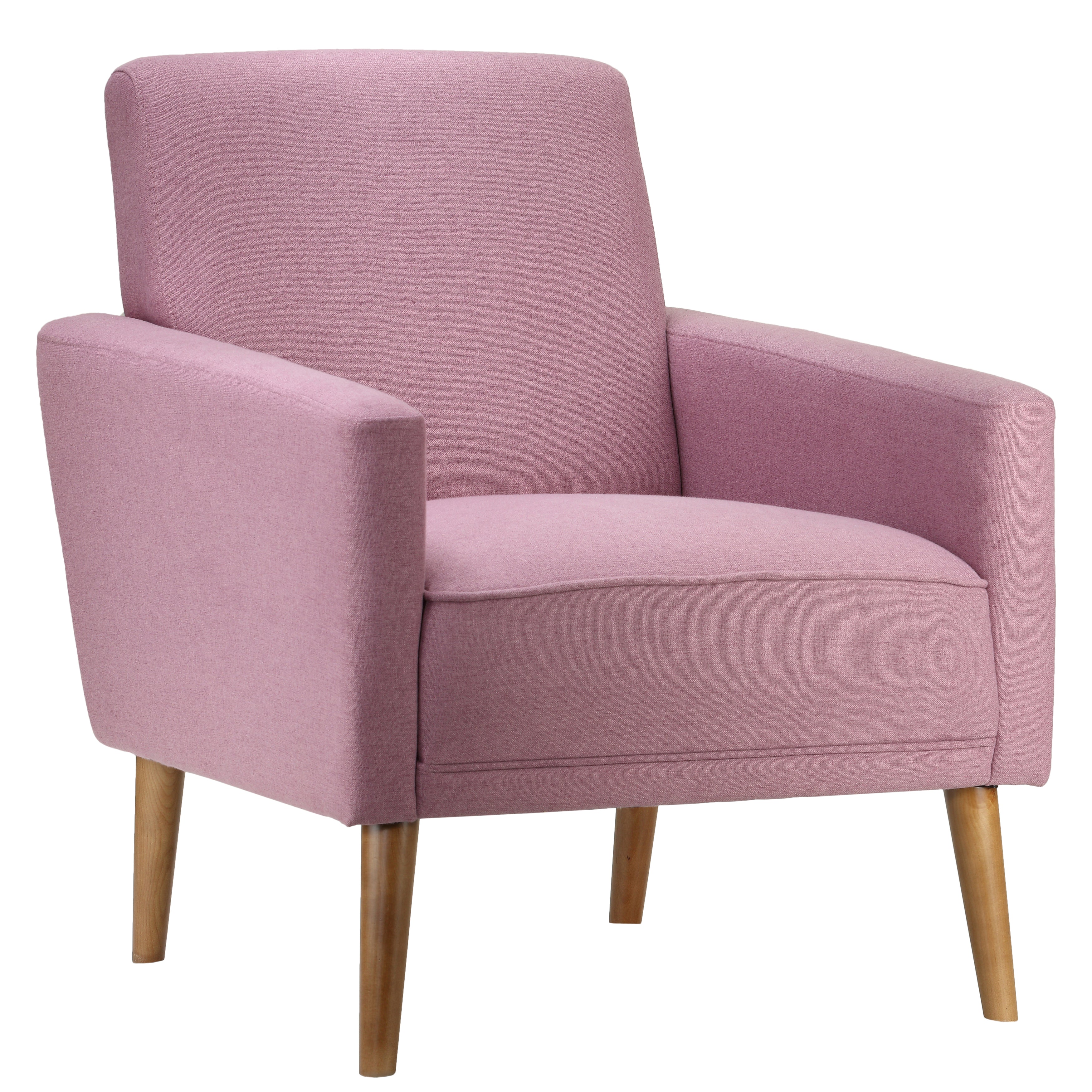 Cortesi Home Ayden Mid-Century Modern Armchair, Lilac
