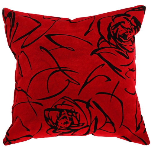 Cortesi Home Lula Decorative Square Accent Pillow, Red