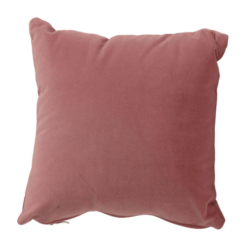 Cortesi Home Taffy Decorative  Square Accent Pillow, Blush Pink Velvet 16