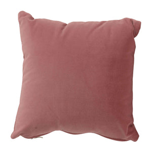 Cortesi Home Taffy Decorative  Square Accent Pillow, Blush Pink Velvet 16"x16"