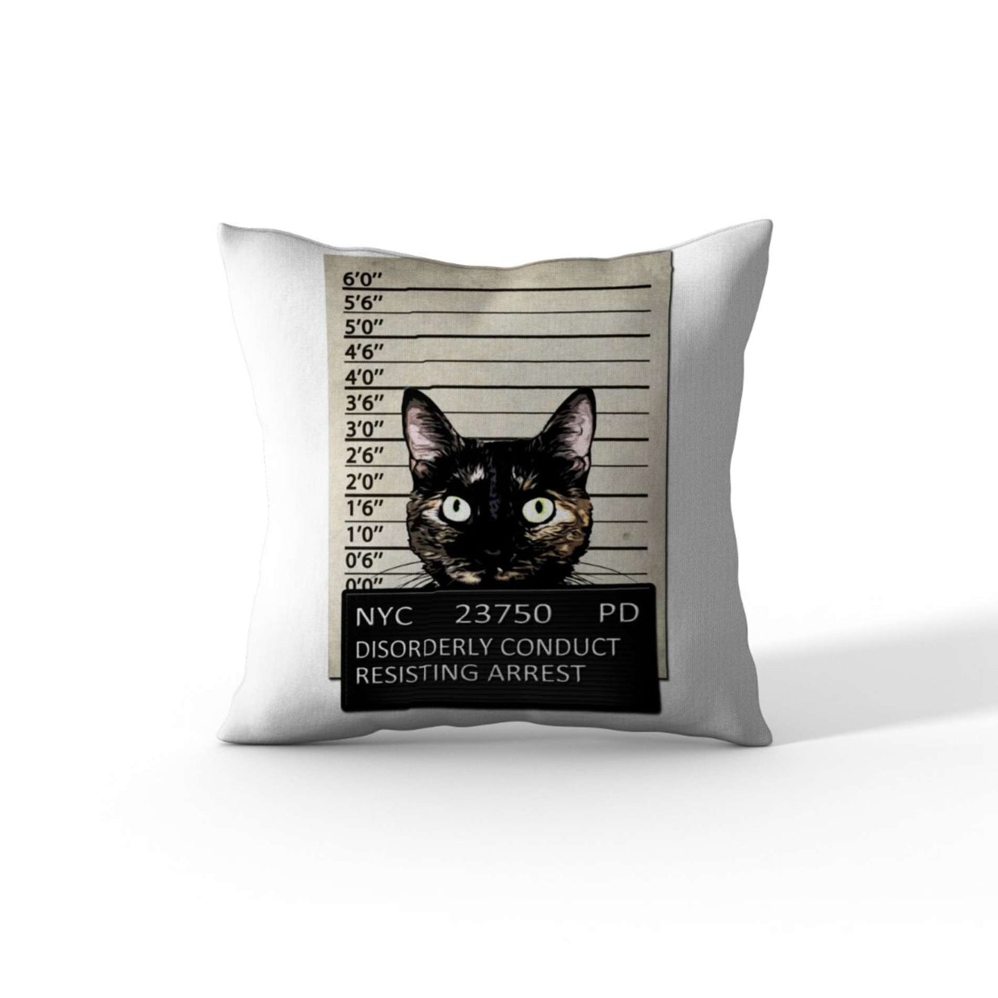 Cortesi Home 'Kitty Mugshot' by Nicklas Gustafsson, Decorative Soft Velvet Square 18