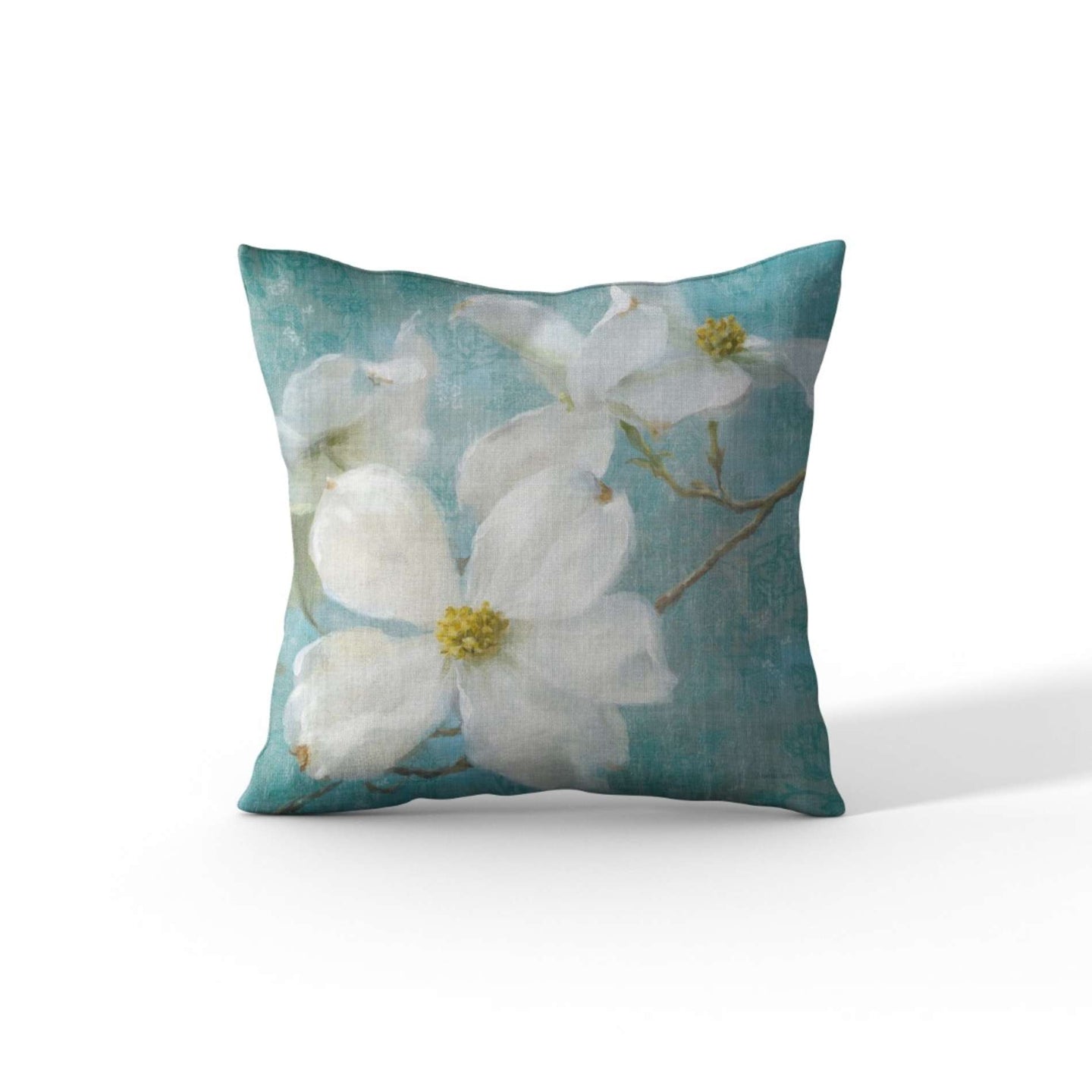 Cortesi Home 'Indiness Blossom' by Danhui Nai, Decorative Soft Velvet Square 18