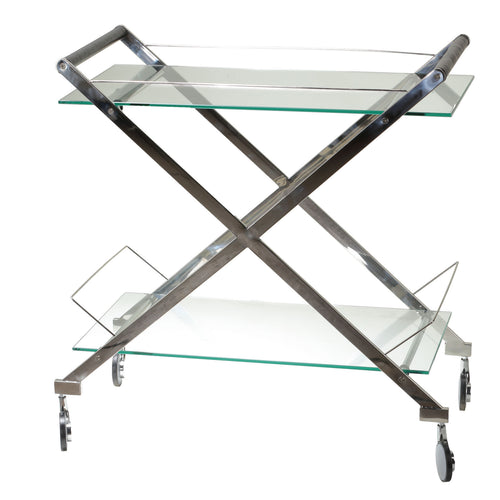 Cortesi Home Gilmore Glass Bar Cart