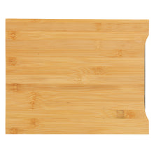Cortesi Home Isabella Natural Bamboo Cutting Board With Removable Stainless Steel Tray, 13x10