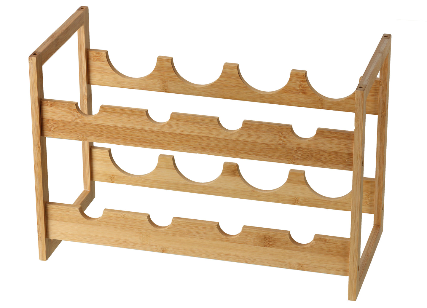 Cortesi Home Napa Natural Bamboo Stackable 2 Tier Wine Rack, Holds 8 Bottles 19