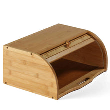 Cortesi Home Loafy Natural Bamboo Bread Box with Handle