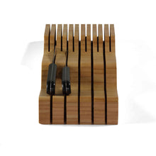 Cortesi Home Kassandra Natural Bamboo In-Drawer Knife Block