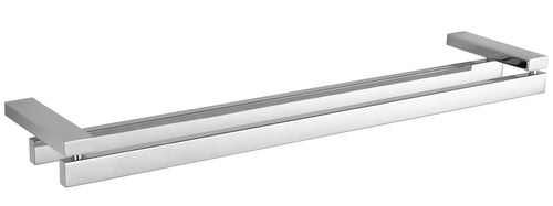 Enzo Contemporary Stainless Steel Double Towel Bar, Chrome